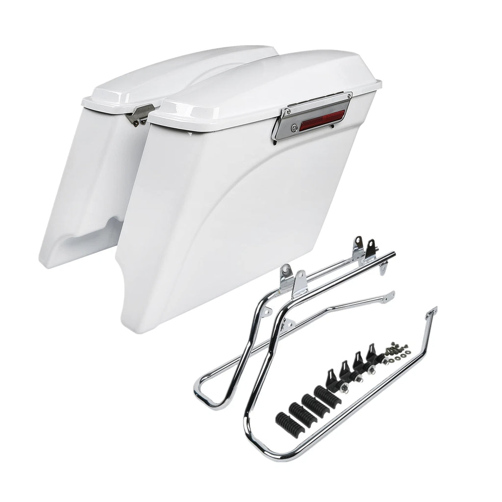 5" Stretched Hard Saddlebags with Conversion Bracket for Harley Softail (1984–2017)