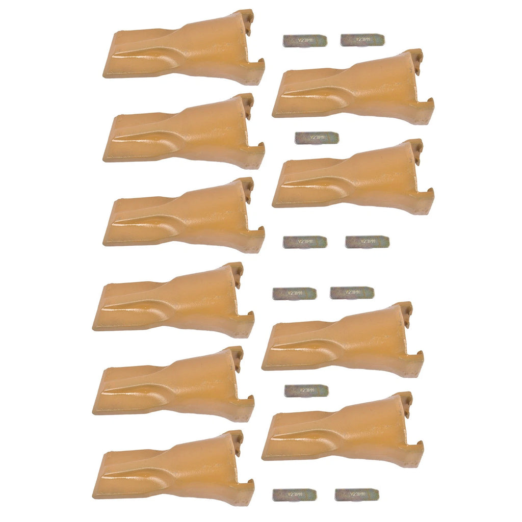 Set of 10 Dirt Bucket Teeth for Crane