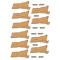 Set of 10 Dirt Bucket Teeth for Crane
