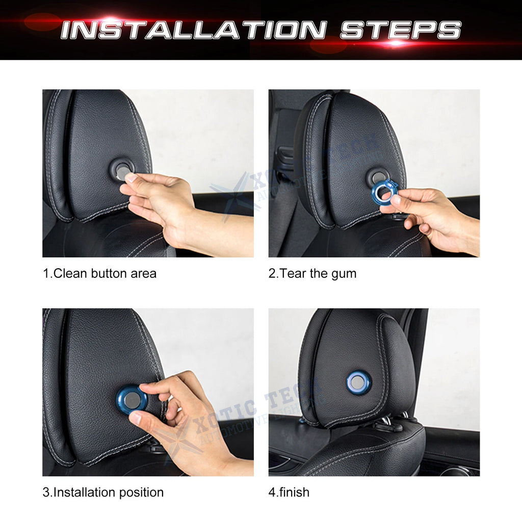Front Seat Headrest Button Ring Cover for Mercedes C-Class (2015-2021)
