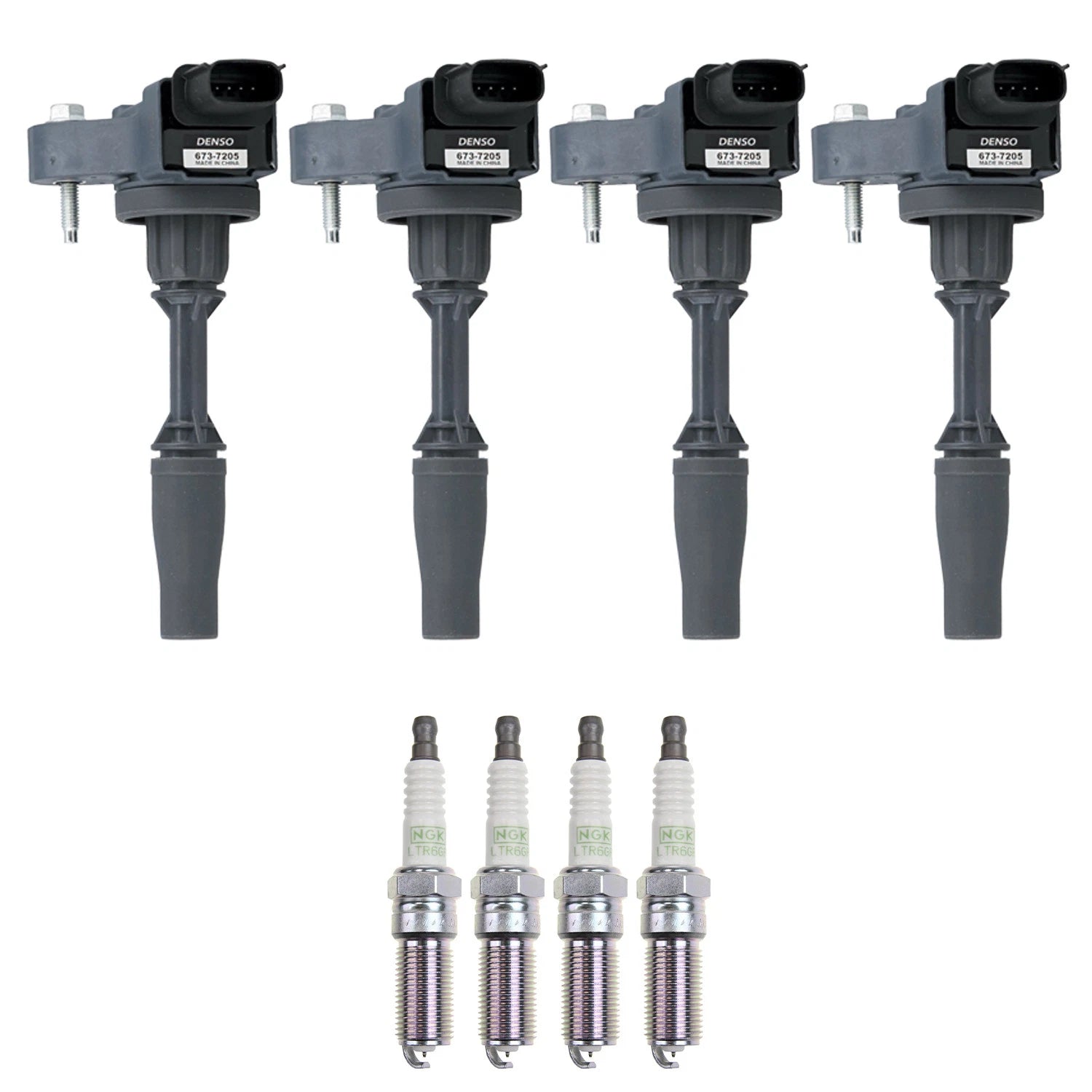 Set of 4 Ignition Coils & NGK Platinum Spark Plugs for Equinox Malibu (2010–2017)