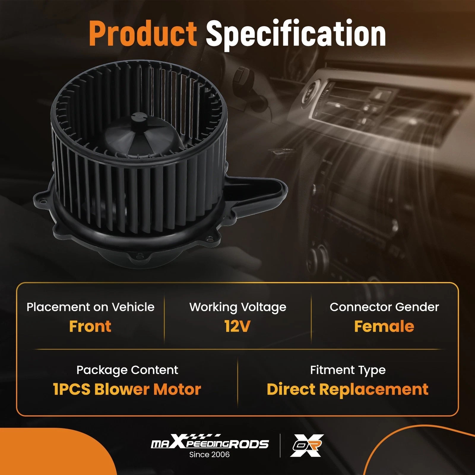 Heater Blower Motor for Ford F150, Expedition (1997–2003)