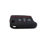 Black Silicone 3 Button Remote Key Cover Case for Volkswagen Skoda (609876849432)