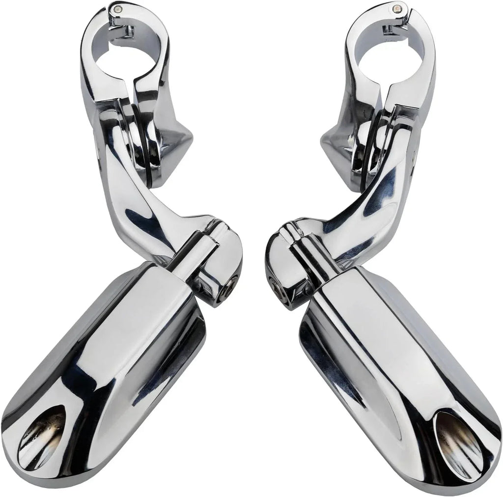 1-1/4" Chrome Highway Foot Pegs for Harley Davidson