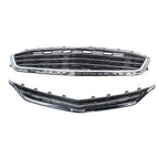 Set of 2 Front Upper Lower Grille Replacements for Chevrolet Malibu (2016–2018)