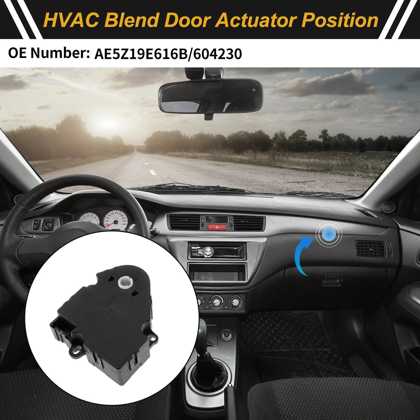 HVAC Heater Blend Door Actuator for Ford Fusion (2010–2012) AE5Z19E616B
