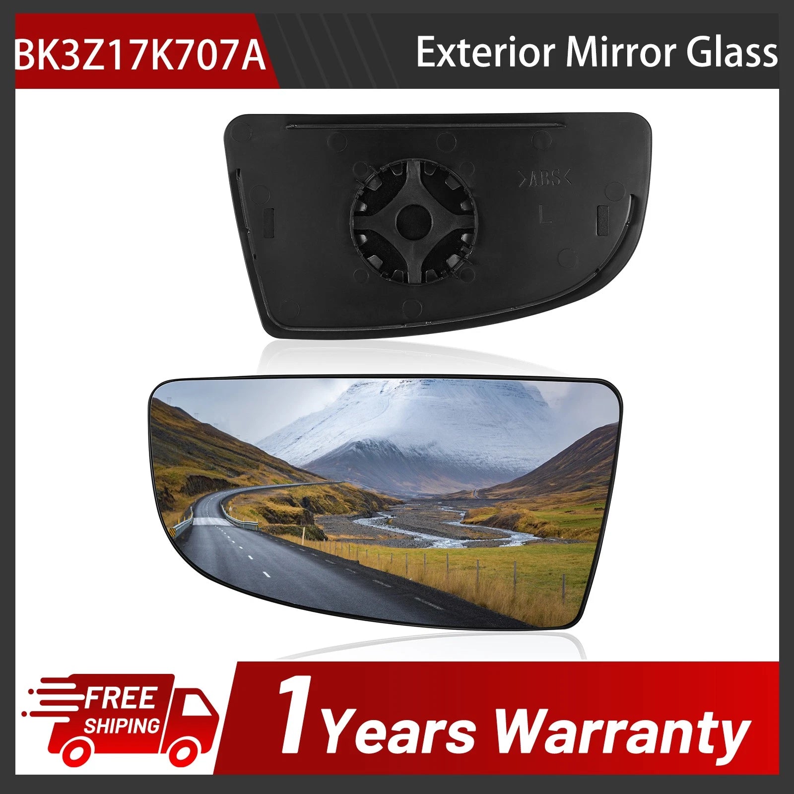 Left Lower Mirror Glass for Ford Transit-150/250/350/HD (2015–2022)