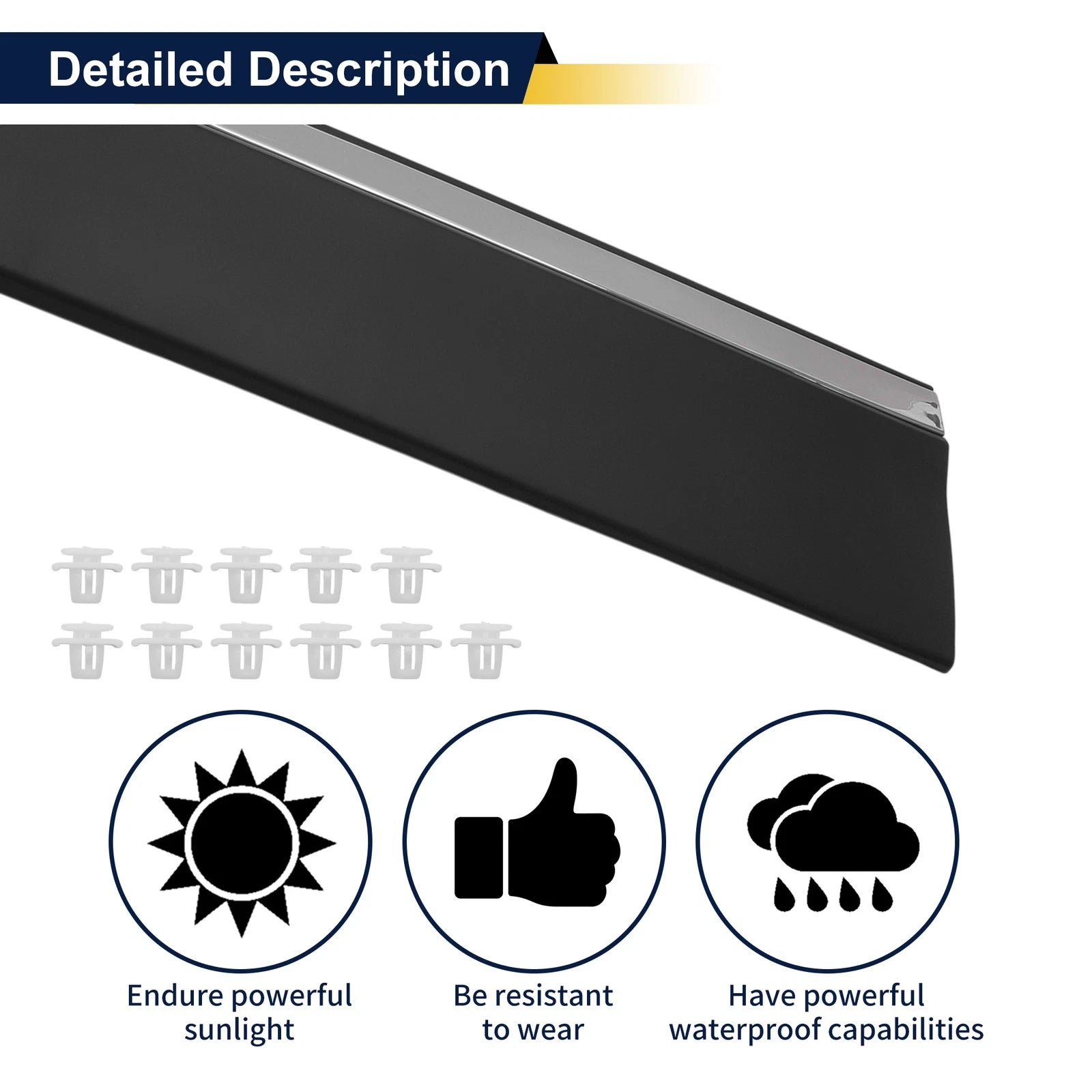 Front Left Door Side Lower Trim Garnish No. 75332TLAA01 for Honda CR-V (2017–2022)