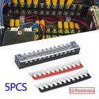 12-Position Power Distribution Bus Bar Terminal Block for Car Marine RV