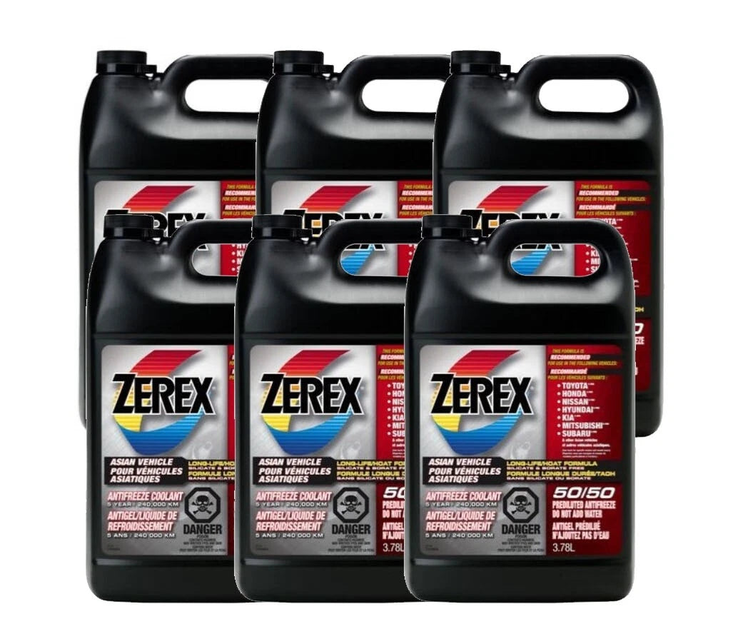 6 Gallon Pack ZEREX Pink Engine Coolant Antifreeze for Lexus Toyota