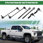 6pcs Front Suspension Kit Tie Rod End Sway Bar Link for Ford C-Max (2013–2014)
