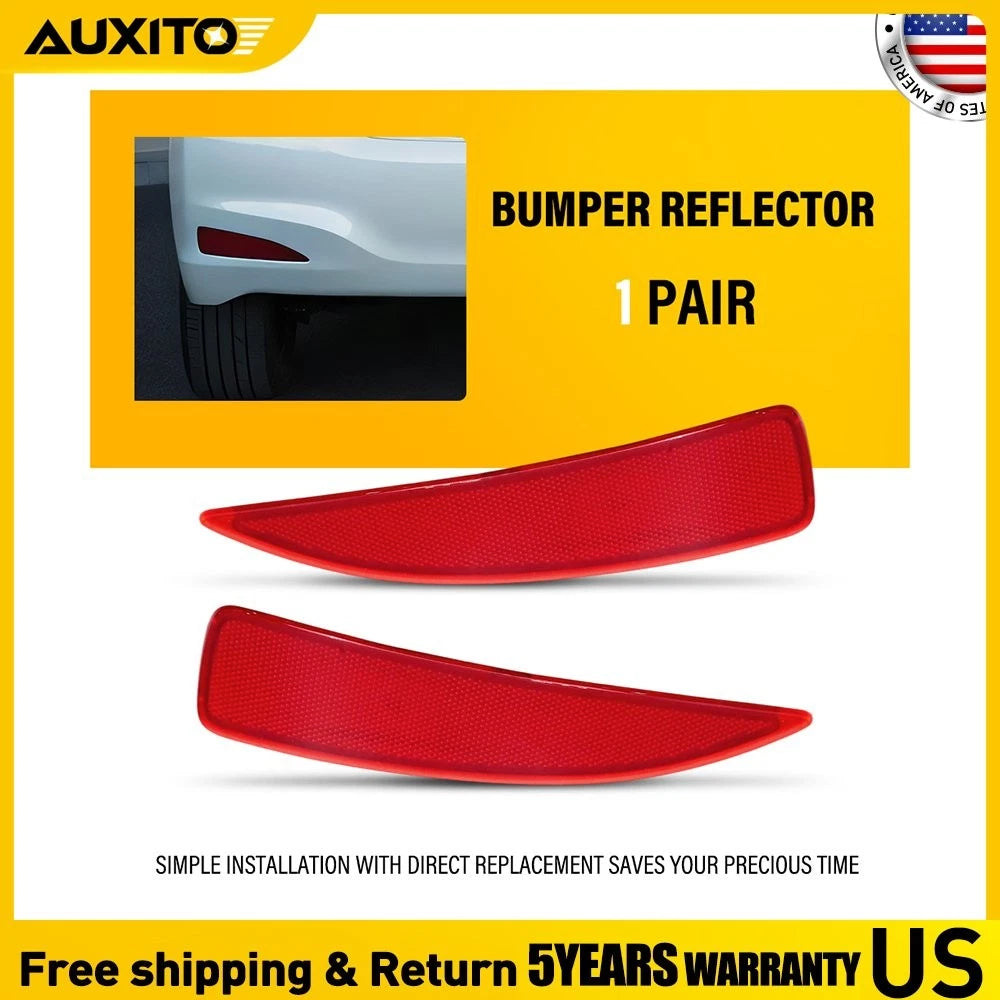 2X Rear Bumper Reflector Lamp Assembly Red for Toyota Yaris (2012–2014)