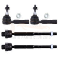 Set of 4 Steering Tie Rod Ends for Dodge Dakota (2005–2010)