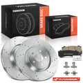 Front Drilled Brake Rotors & Ceramic Pads for Jeep Grand Cherokee (2012–2020)