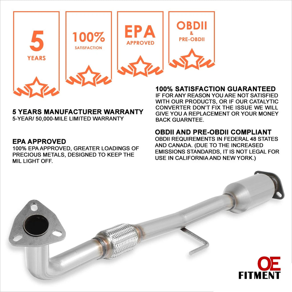 Direct Replace Catalytic Converter Exhaust Flex Pipe for Camry/Solara (1997–2001)