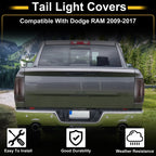 Set of 2 Truck Tail Light Cover Trim Stickers for Dodge Ram 1500 2500 (2009–2017)