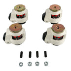 Set of 4 Leveling Casters Wheels for Various Applications (4400lbs Capacity)