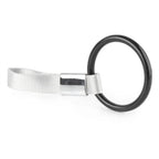 Round Tsurikawa Ring Handle Strap Charm for Subway Train Bus - Black