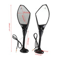Rear View Mirrors with LED Turn Signals for Honda CBR600RR (2003–2014) CBR1000RR (2004–2007)