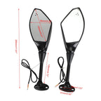 Rear View Mirrors with LED Turn Signals for Honda CBR600RR (2003–2014) CBR1000RR (2004–2007)