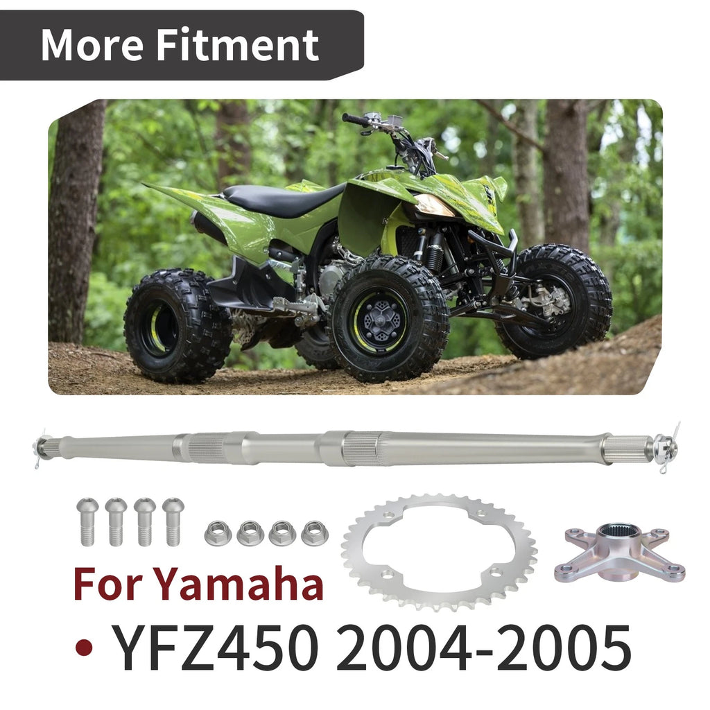 Rear Axle Shaft & Collar Sprocket Hub Kit for Yamaha YFZ450 (2004–2005)