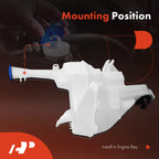 Windshield Washer Reservoir with Cap & Pump for Kia Soul (2014–2019)