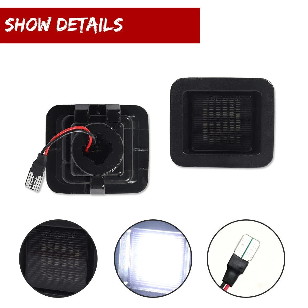 Smoke White LED License Plate Lights for Ford F150 (2015–2023)