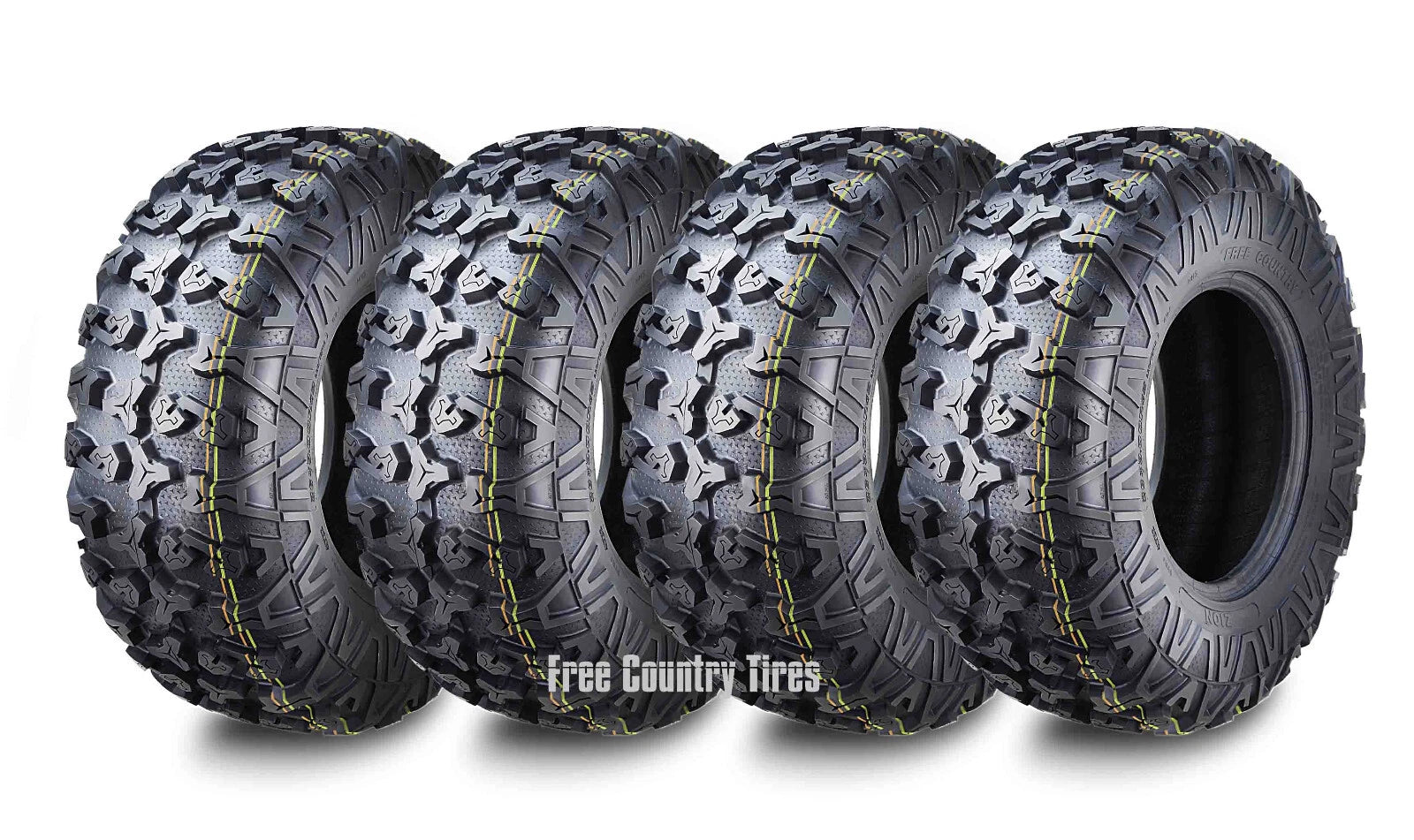Set of 4 ATV/UTV Tires 27x9-14 27x9x14 8PR with Scuff Guard
