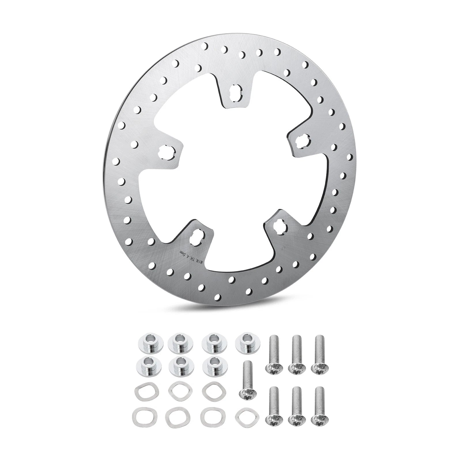 Front Brake Disc Rotor & Bolts for Harley Touring Street Glide (2014–2024)