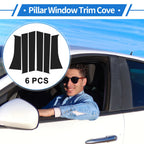 6X Door Pillar Window Trim for Mitsubishi Xpander (2017–2025) Black