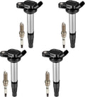 4pcs Spark Plugs & Ignition Coils for 2010–2015 Toyota Prius 1.8L