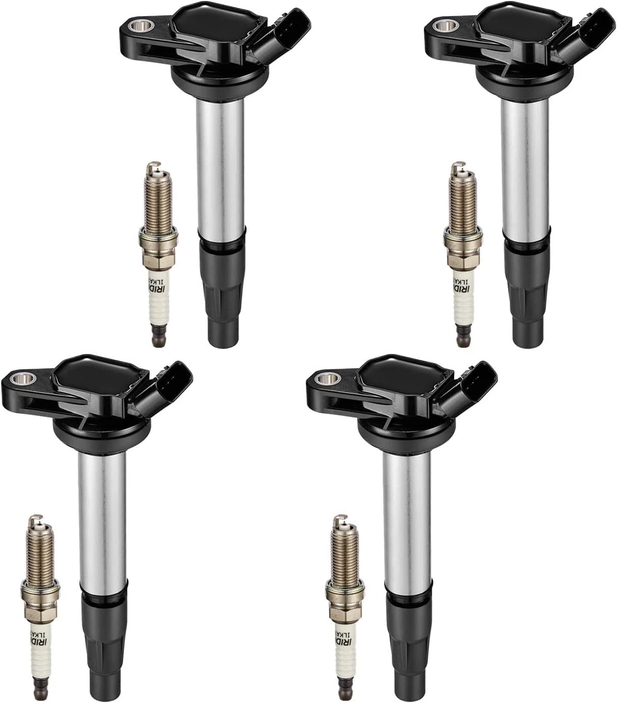 4pcs Spark Plugs & Ignition Coils for 2010–2015 Toyota Prius 1.8L