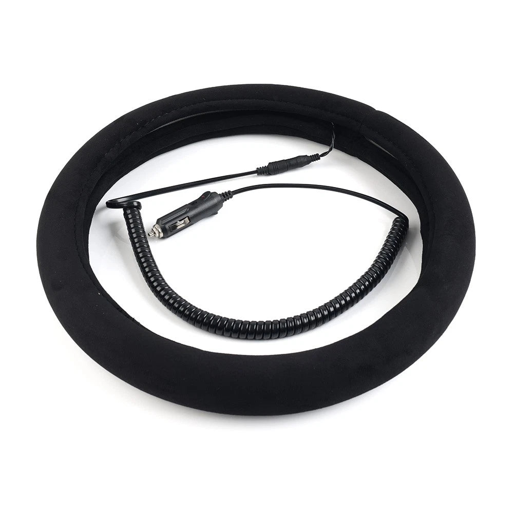 Heated Steering Wheel Cover for Car (14.5-15.5in)