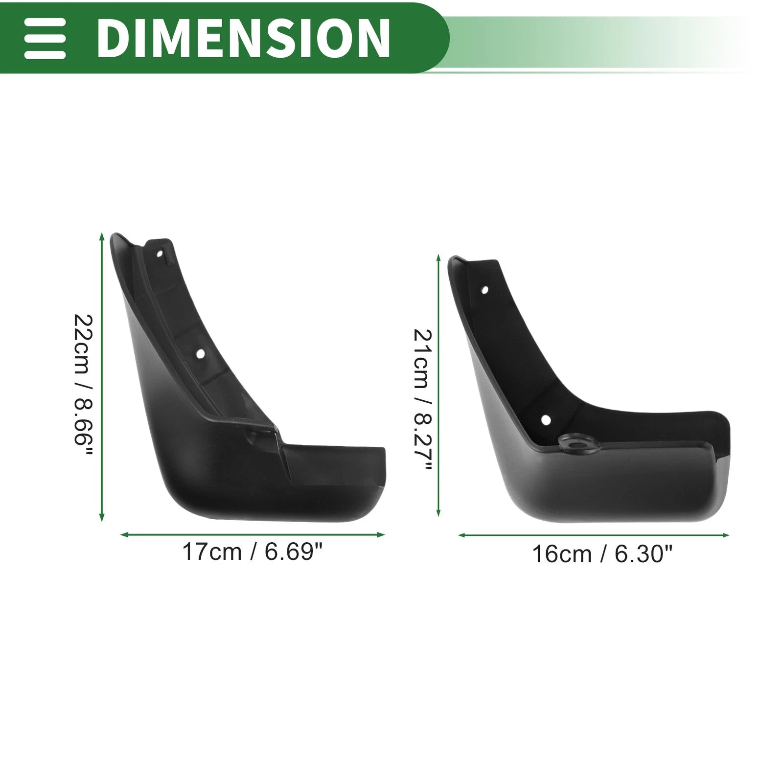 Set of 4 Mud Flaps Splash Guards for Nissan Leaf (2011–2016)