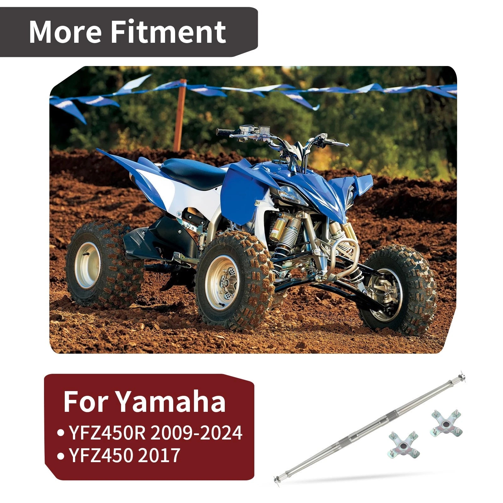 Rear Axle Shaft & Wheel Hub Collars Kit for Yamaha YFZ450R (2009–2024)