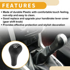 6 Speed Gear Shift Knob for Ford Focus (2003–2007) Black Plastic