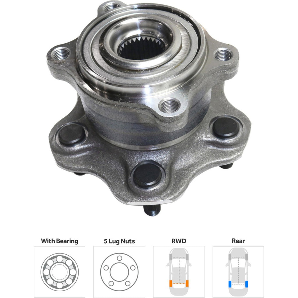 Wheel Hubs for Infiniti M35 (2006–2008) Rear with Bearing