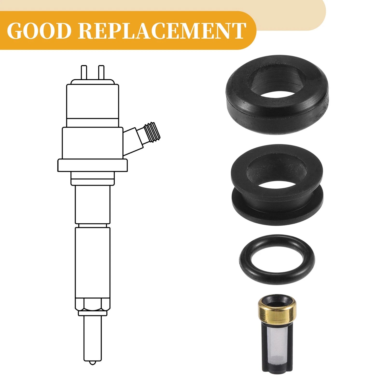 Set of 6 Fuel Injector Seal O Rings for Toyota Supra (3.0)