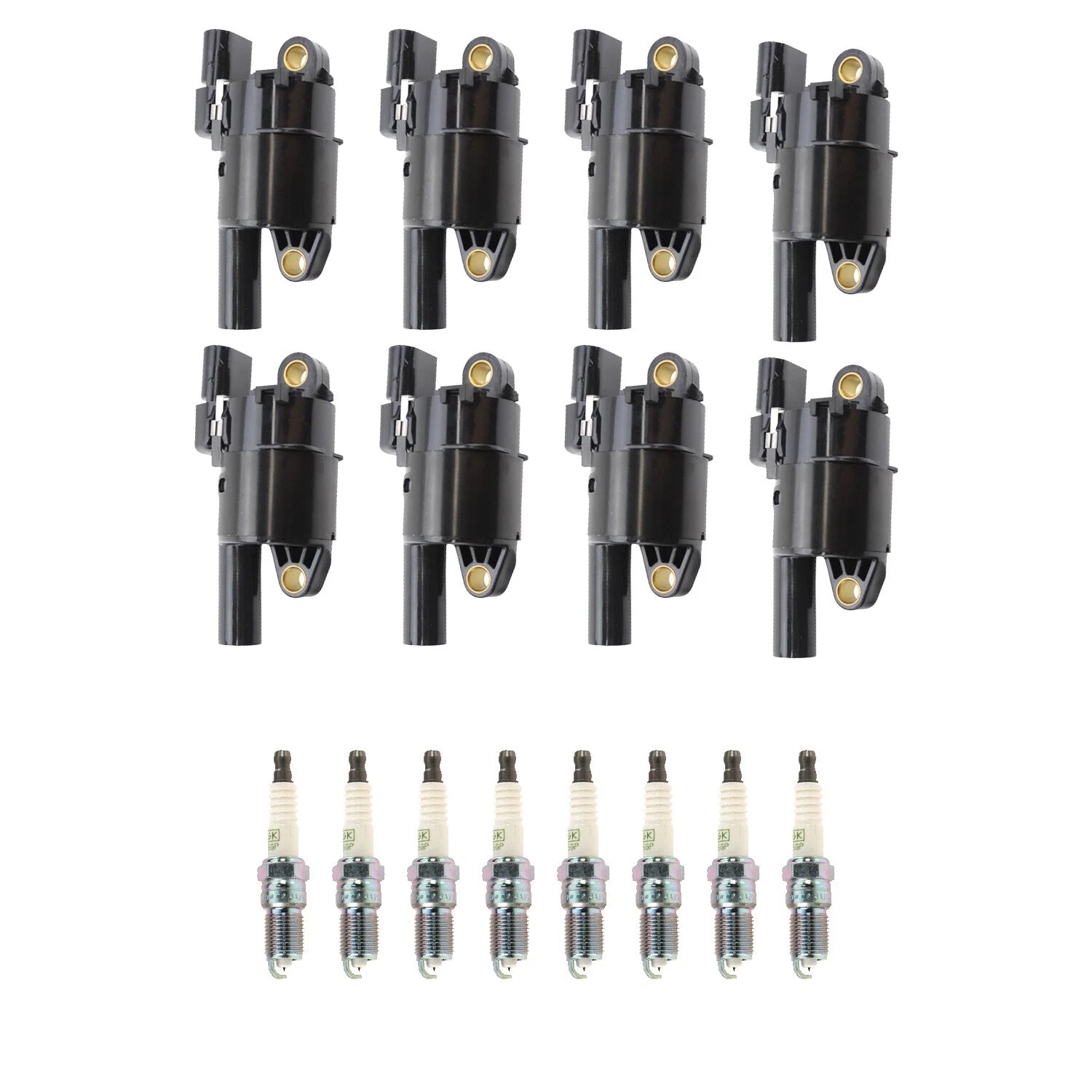 Set of 8 Ignition Coils & NGK Platinum Spark Plugs for Express 1500 (1996–2021)