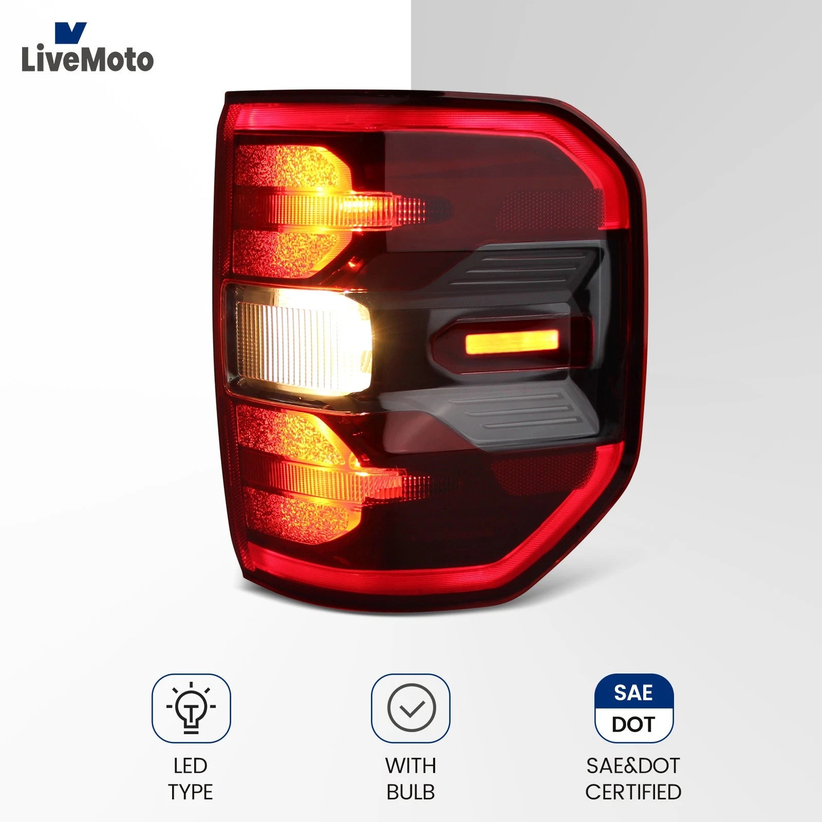 Full LED Tail Light for Ford Maverick Lariat (2022–2026) Smoke Lens