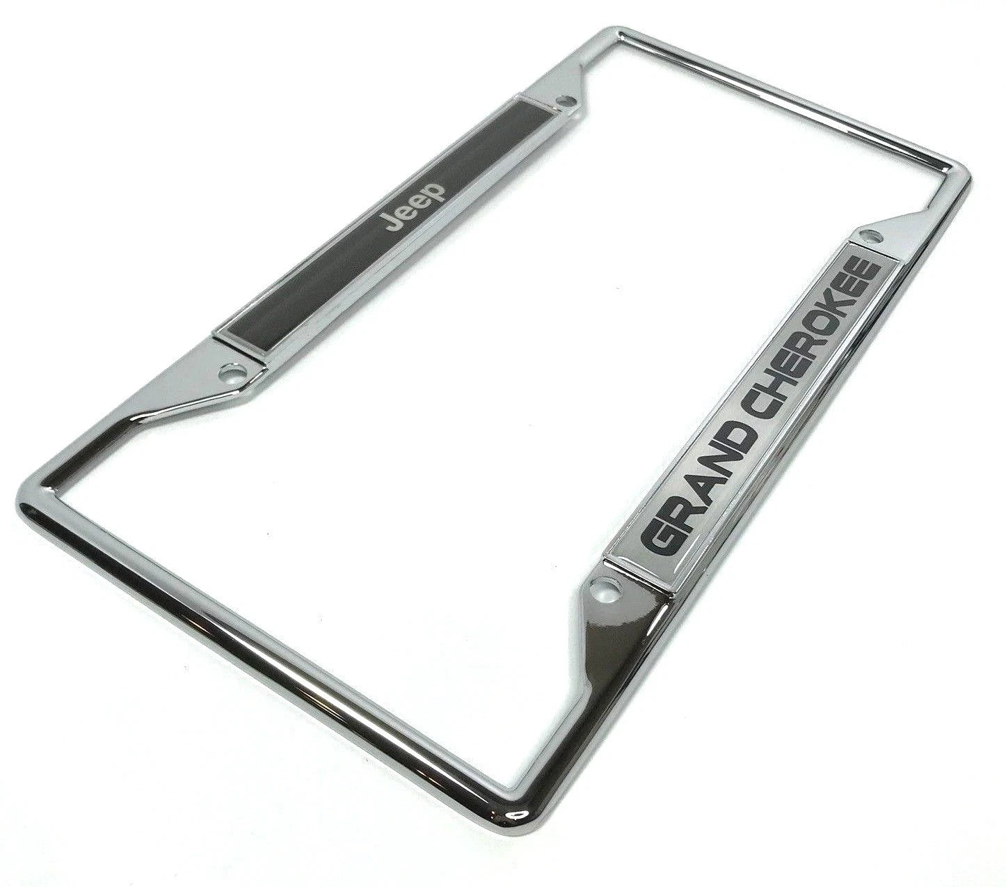 Chrome License Plate Frame with Emblem for Jeep Grand Cherokee (2011–2024)