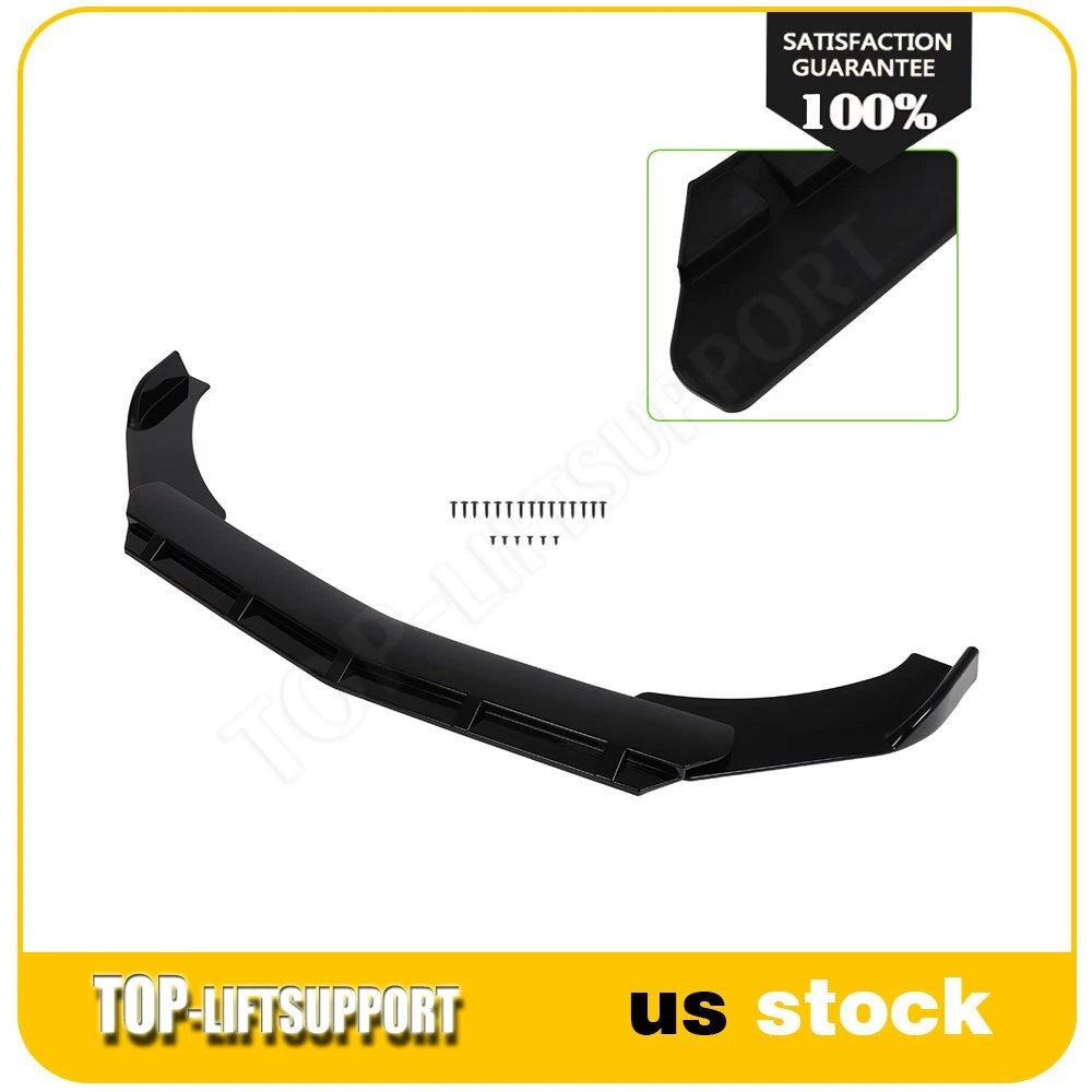 Glossy Black Front Bumper Lip Spoiler for Universal Fit