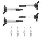 Set of 4 Ignition Coils + Spark Plugs for Pontiac Vibe, Scion XD, Lexus CT200h