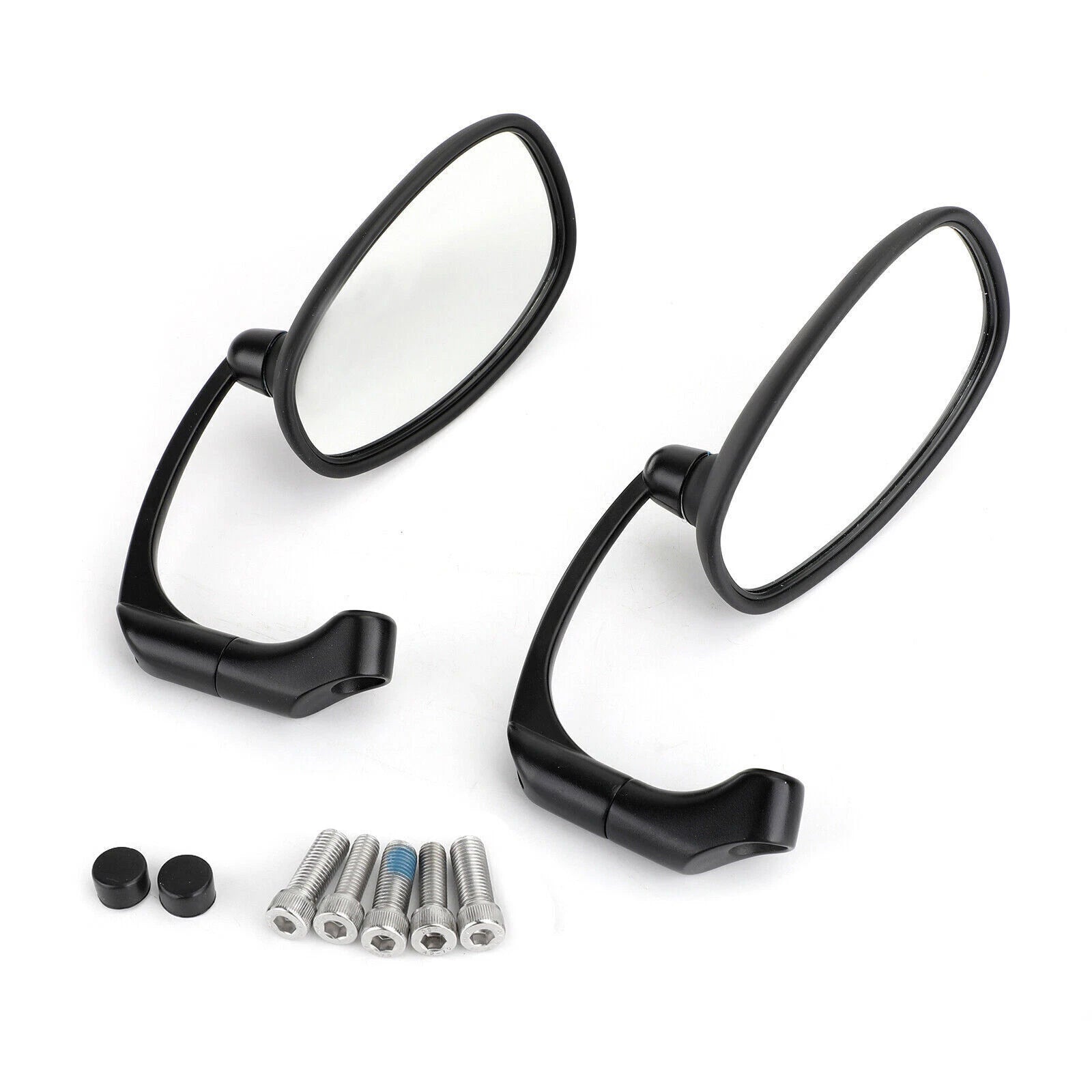 Pair of Round Rear View Mirrors for Universal Motorcycle (8mm 10mm)