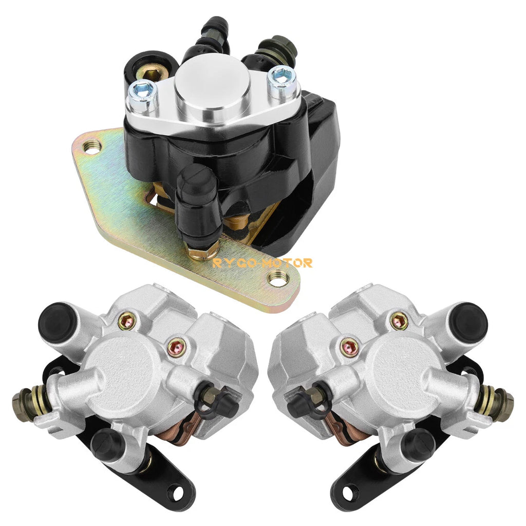 Front & Rear Brake Caliper Set for Yamaha Banshee 350 (1990–2006) w/Pads