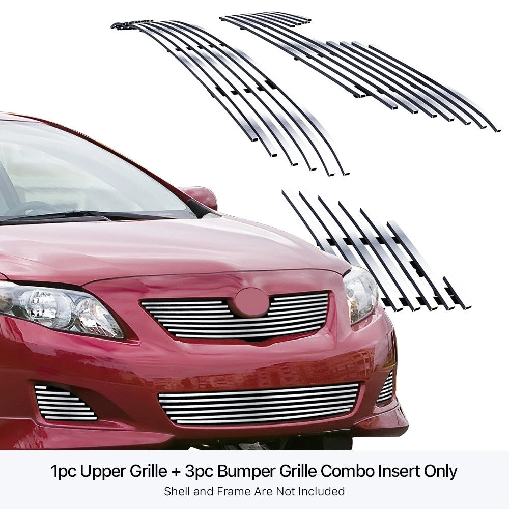 Stainless Chrome Billet Grille Insert for Toyota Corolla (2009-2010)