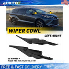 Set of 2 Front Windshield Wiper Cowl Cover Trim LH RH for Honda Civic (2016–2020)