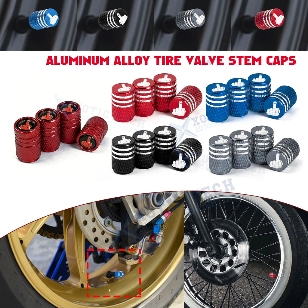 Motorcycle Tire Valve Stem Dust Covers for Harley-Davidson & Yamaha (—)
