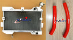 Aluminum Radiator + Blue Silicone Hose for Suzuki LTR450 (2006-2009)