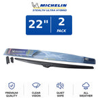 Set of 2 Michelin Stealth Ultra Hybrid Wiper Blades 22" for